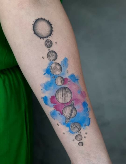 63 Brilliant Galaxy Tattoos You'Ll Find Out Of This World - Psycho Tats